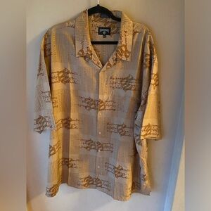 Rocawear men’s vintage shirt all over print button down Y2K hip hop era. 3XL